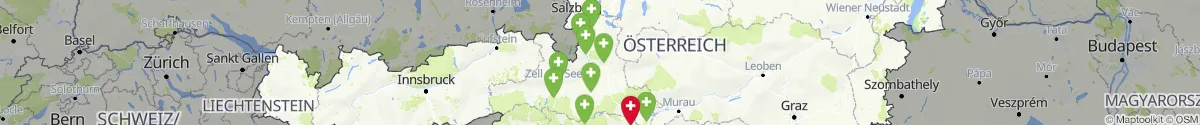 Kartenansicht für Apotheken-Notdienste in der Nähe von Ramingstein (Tamsweg, Salzburg)